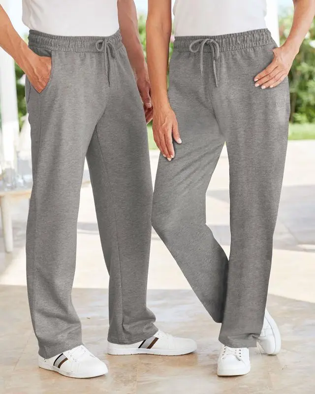 Cotton Traders Cotton Jog Pants in Grey, 100% Cotton
