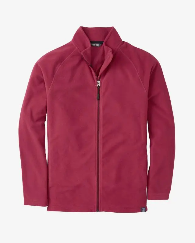 Cotton Traders Recycled Microfleece Jacket in Red, 100% Polyester