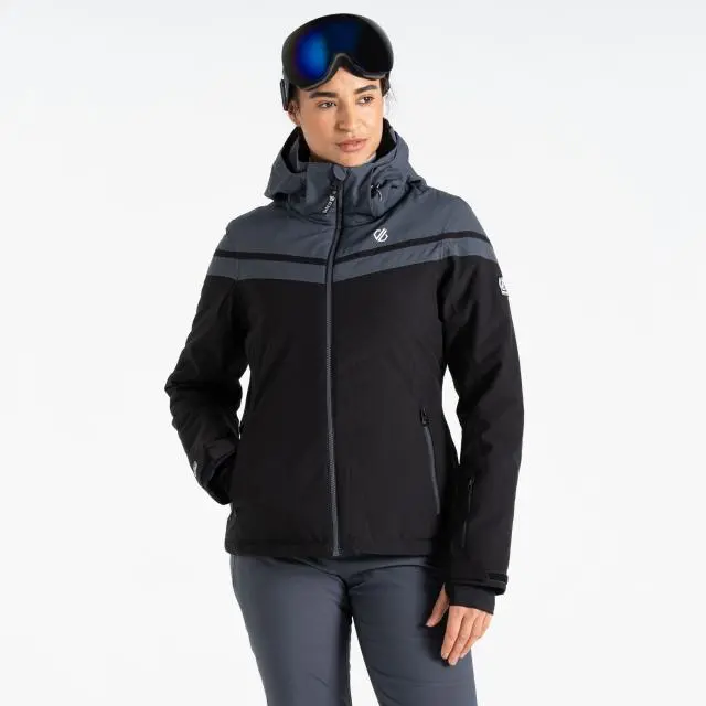 Dare 2b Women's Flurry Ski Jacket in Black | Size: 16