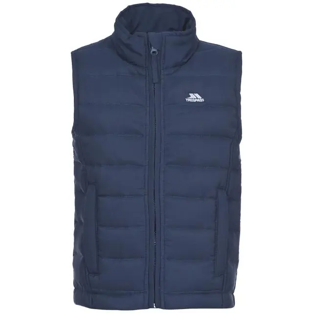 Trespass Jadda Quilted Sleeveless Gilet in Navy | Size: 7-8 Years
