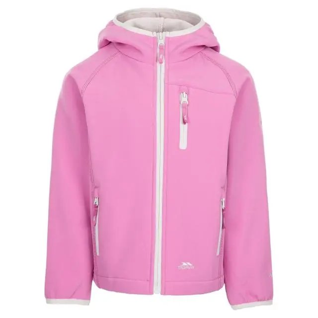 Trespass Kian Softshell Jacket in Pink | Size: 9-10 Years