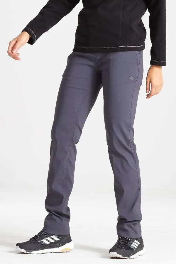 Craghoppers Women's Stretch Kiwi Pro Agile Walking Trousers in Dark Grey | Size: 16R