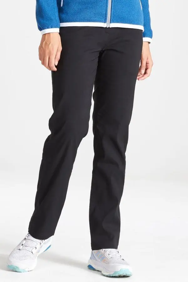 Craghoppers Women's Stretch Kiwi Pro Agile Walking Trousers in Black | Size: 10R