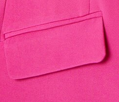 A close up flap pocket