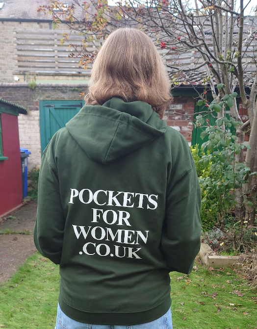 Me wearing a pockets for women hoodie