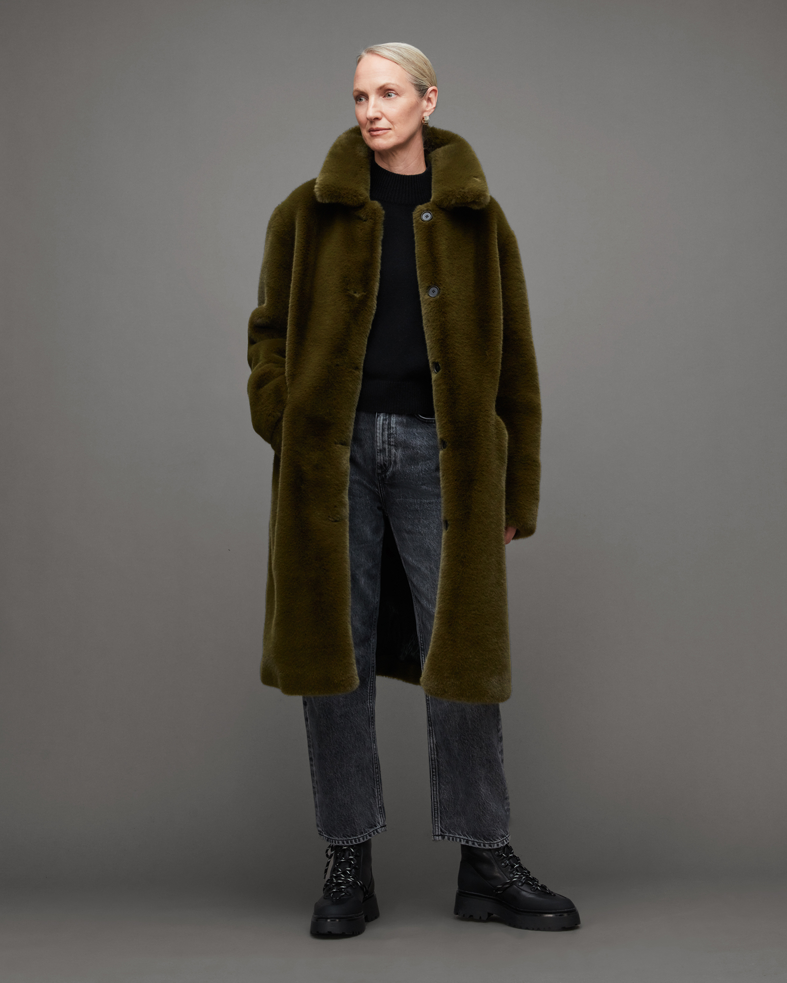 All saints fur coat online