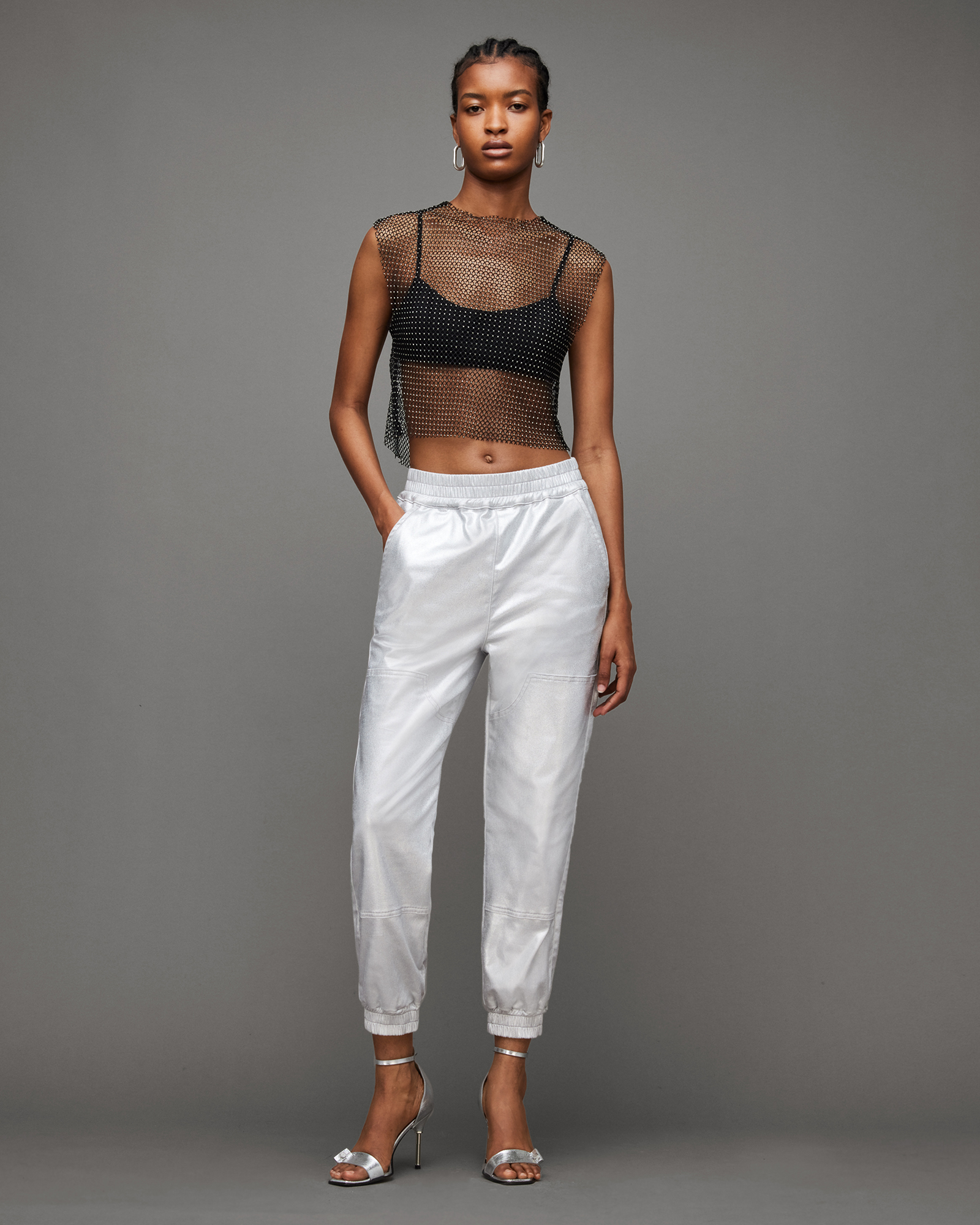 All saints black joggers 2025