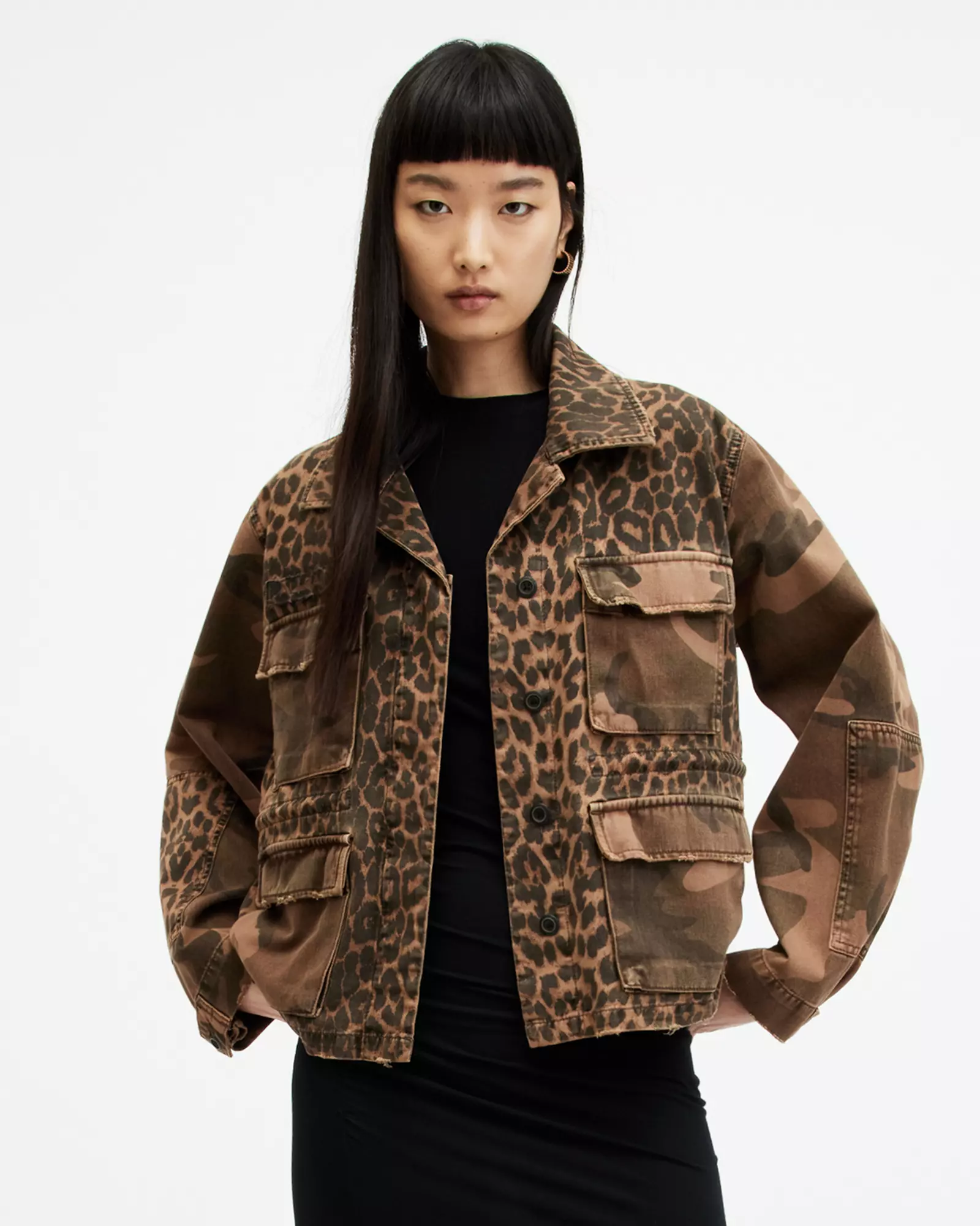 All saints online camouflage jacket