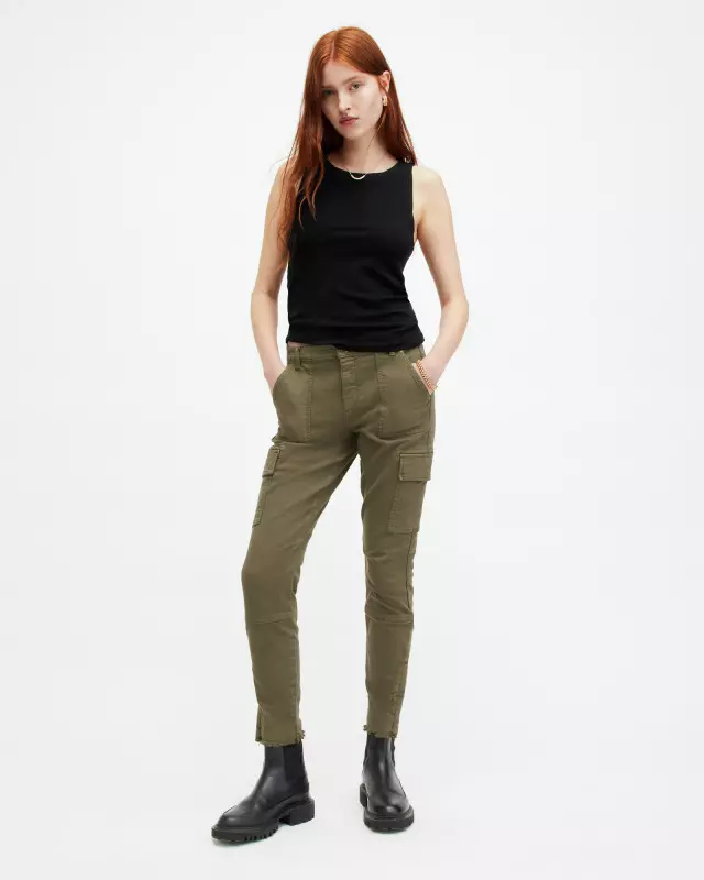AllSaints Duran Camouflage Skinny Cargo Jeans