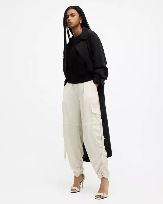 AllSaints Kaye Straight Fit Drawcord Trousers