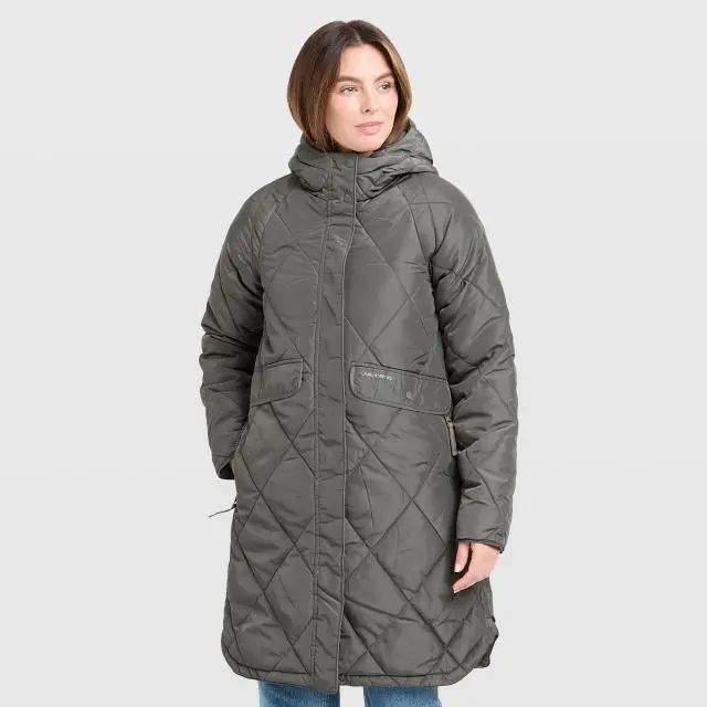 Women's Sweetgrass Long Length Quilted Jacket, Khaki