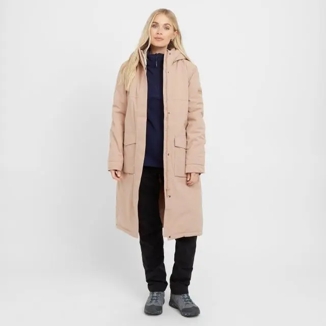 Women's Yarli Waterproof Longline Jacket, Beige