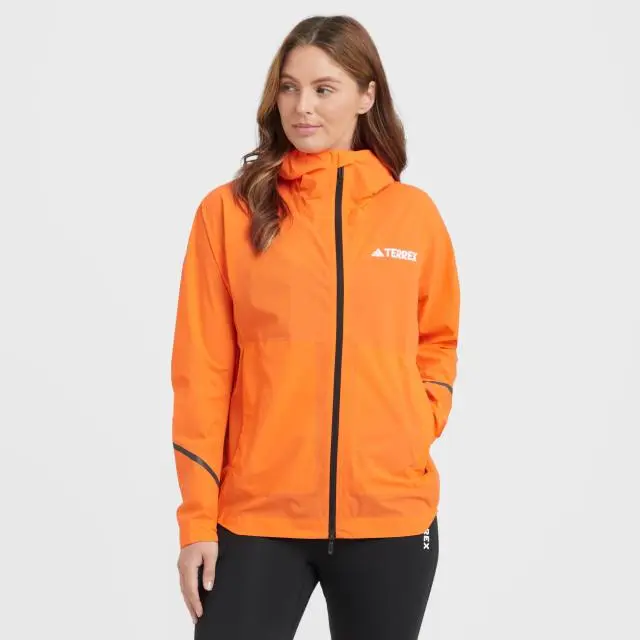 adidas Terrex Women's Xperior 2.5 Light Rain-RDY Jacket, Orange