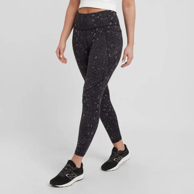 Sweaty Betty Women's Power 7/8 Gym Leggings, Grey Leopard Emboss Print