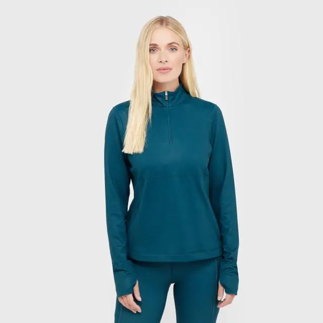 Sweaty Betty Women's Therma Boost Running Half Zip, Dark Green