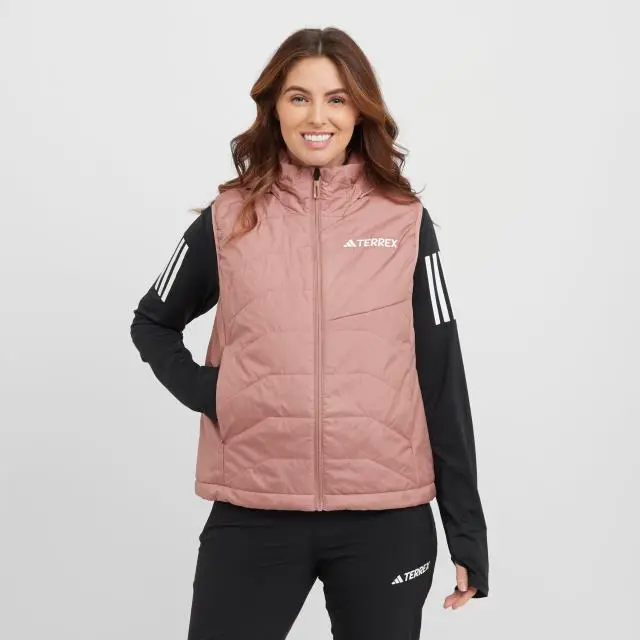 adidas Terrex Women's Multi Climawarm Insulated Hooded Gilet, Warm Clay