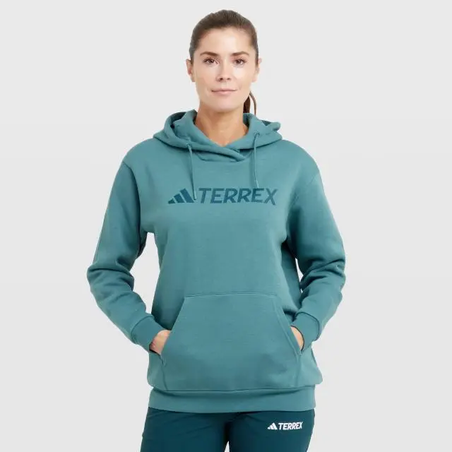 adidas Terrex Women's Logo Hoodie, Green