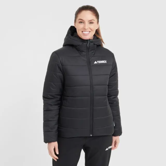adidas Terrex Women's Multi Essentials CLIMAWARM Insulated Hooded Jacket, Black