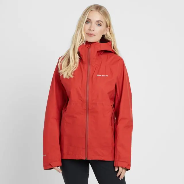 Montane Women's Spirit Lite Waterproof Jacket, Saffron Red
