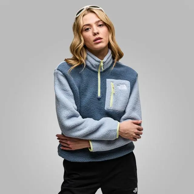 The North Face Yumori 1/4 Zip Fleece Top, Blue