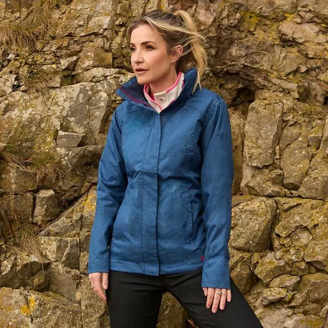 Women's Glide Marl Waterproof Jacket, Navy