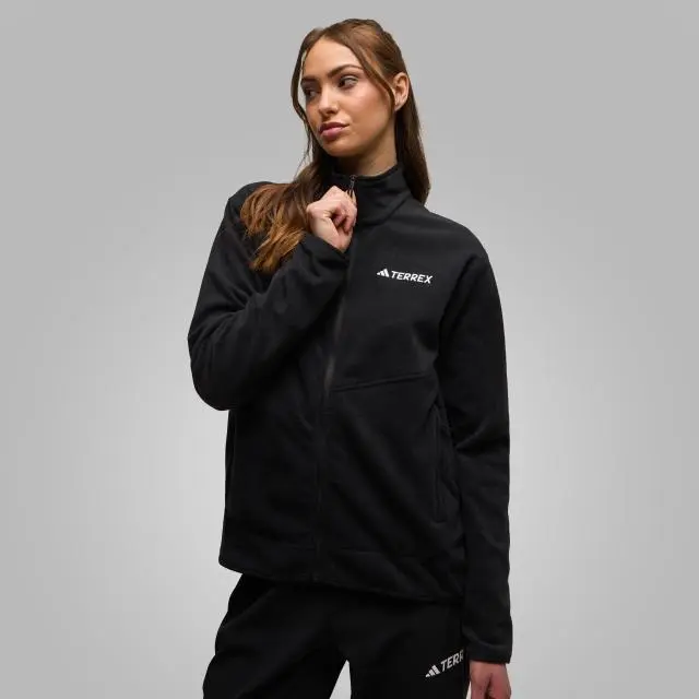 adidas Women's Multi Full Zip Fleece Jacket, Black