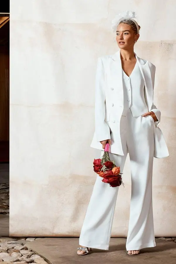 Coast Women's Premium Flare Bridal Trousers in Ivory 