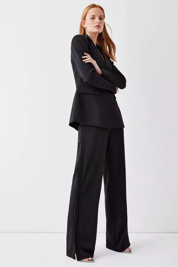 Premium Side Vent High Waisted Trousers 