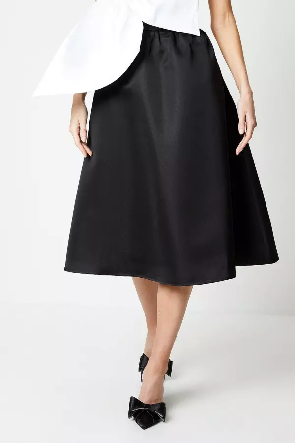 Satin Full Midi Skirt