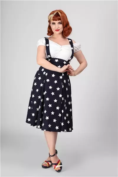 Collectif Mainline Alexa Stars Swing Skirt