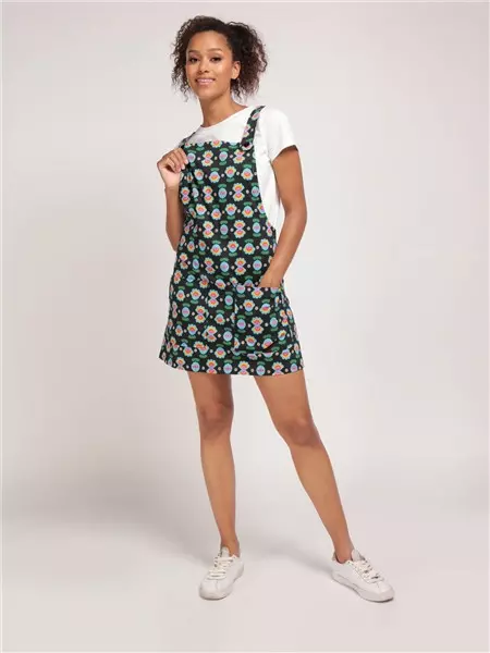 Bright And Beautiful Lena Eye Spy Floral Pinafore Dress
