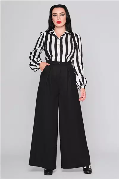 Collectif Womenswear Glynda Plain Trousers