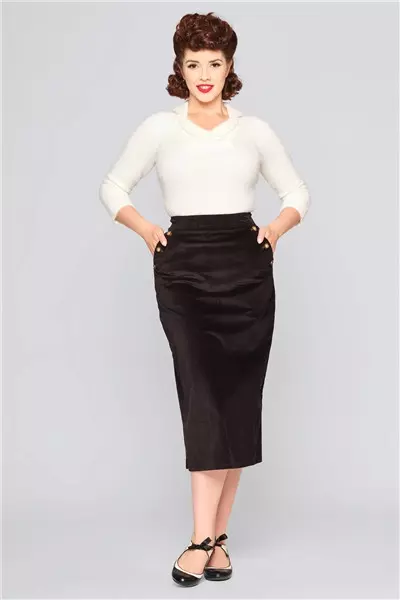 Collectif Womenswear Jilka Corduroy Skirt