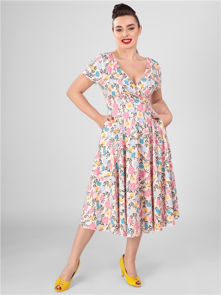 Collectif Mainline Maria Floral Whimsy Swing Dress 