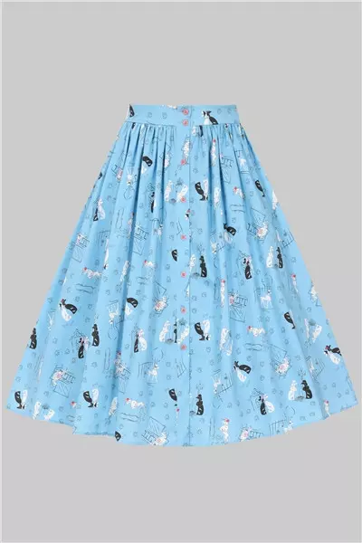 Collectif Mainline Mariana Poodle Parade Swing Skirt