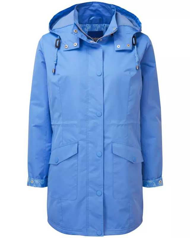Cotton Traders Women's Waterproof Fleece Lined Jacket in Blue