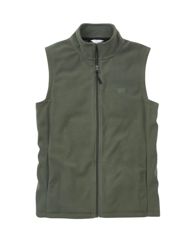 Cotton Traders Recycled Microfleece Gilet in Green, Cotton/Polyester