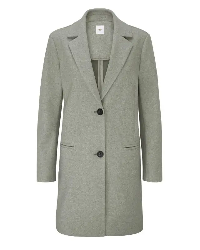 Cotton Traders Women's Wool-Look Unlined Coat in Green, 100% Polyester