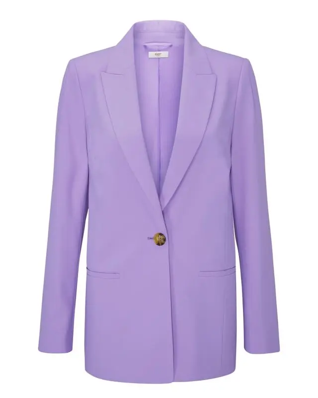 Cotton Traders Women's Soft Lined Blazer in Purple, 100% Polyester