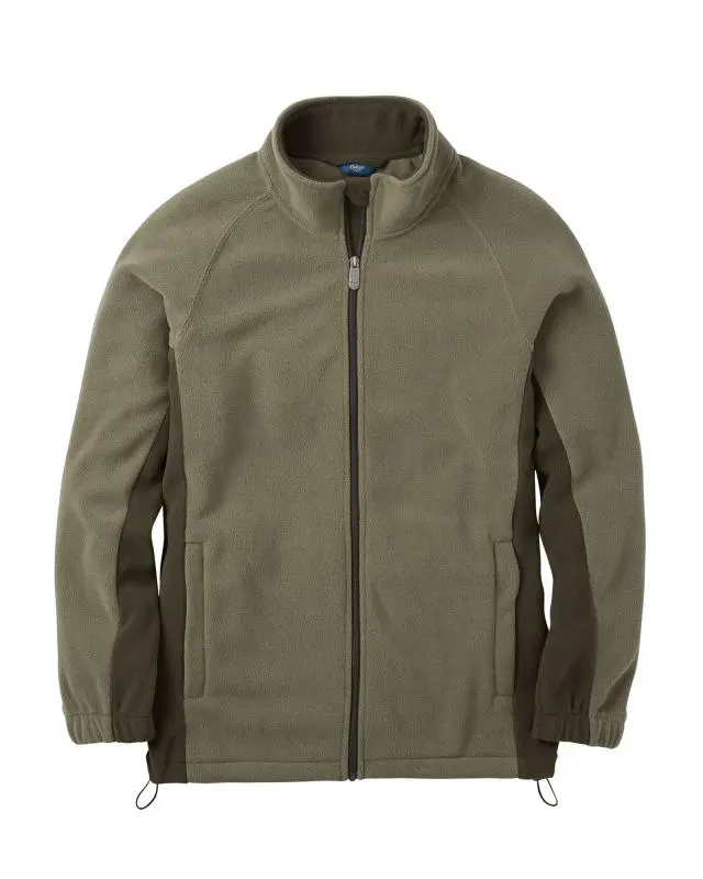 Cotton Traders Raglan Fleece Jacket in Green, 100% Polyester