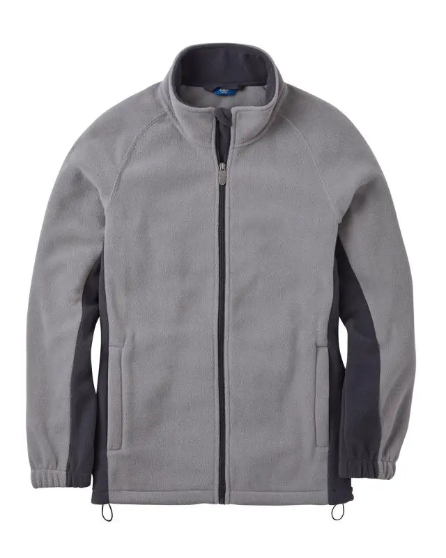 Cotton Traders Raglan Fleece Jacket in Grey, 100% Polyester