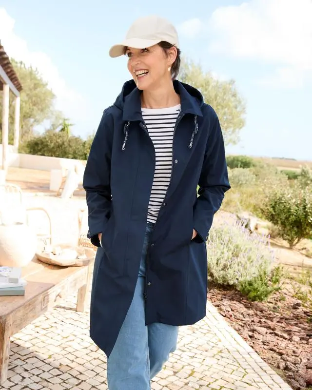 Cotton Traders Women's Weatherproof Jacket in Blue, 100% Polyester
