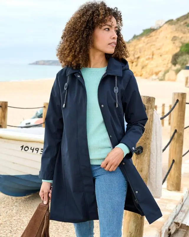 Cotton Traders Women's Weatherproof Jacket in Blue, 100% Polyester