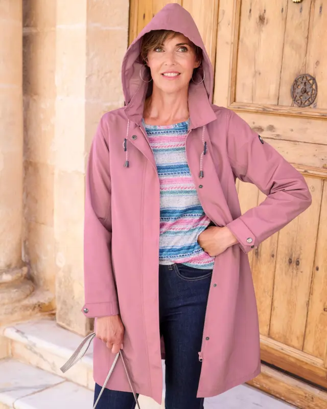Cotton Traders Women's Weatherproof Jacket in Pink, 100% Polyester