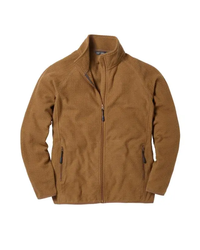Cotton Traders Textured Zip-Through Fleece, 100% Polyester