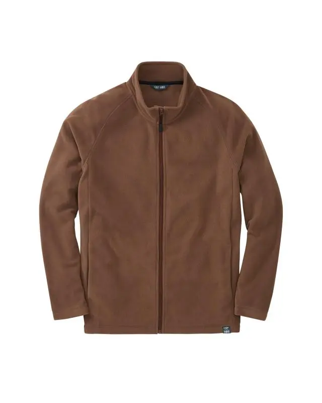 Cotton Traders Recycled Microfleece Jacket in Brown, Polyester