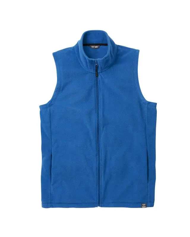 Cotton Traders Recycled Microfleece Gilet in Blue, Polyester