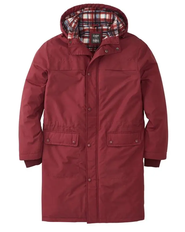 Cotton Traders Fleece Lined Coat in Red, 100% Polyester