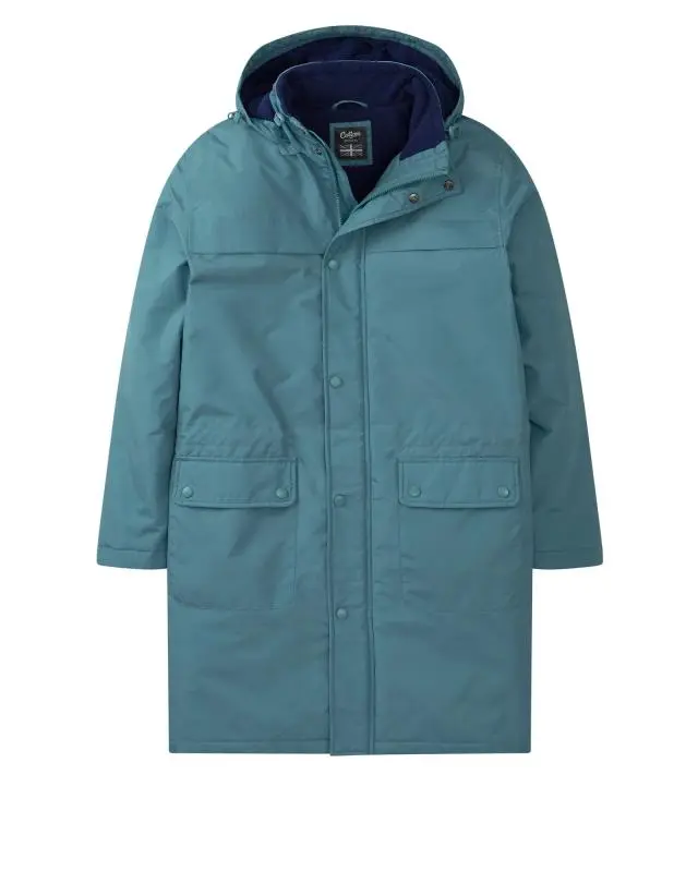 Cotton Traders Fleece Lined Coat in Green, 100% Polyester