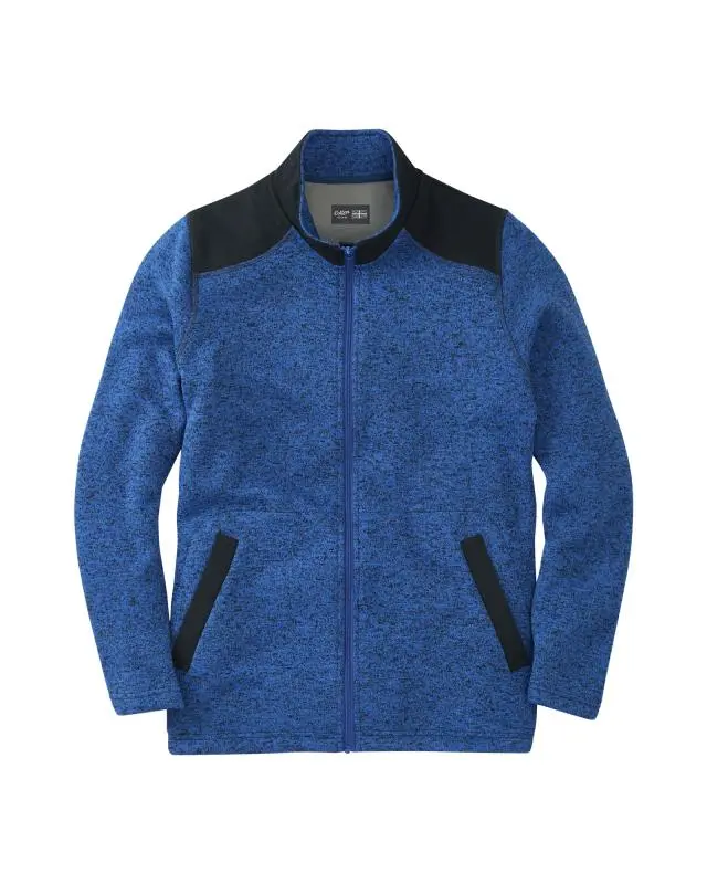 Cotton Traders Fleece Zip-Through Jacket in Blue, 100% Polyester